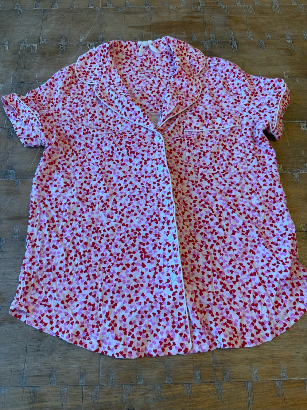 kate spade Pink & Red Heart-Print Pajama Set - Picture 2 of 13